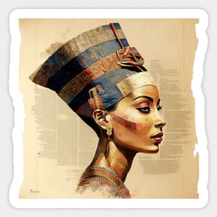 Nefertiti the Queen of Egypt Sticker